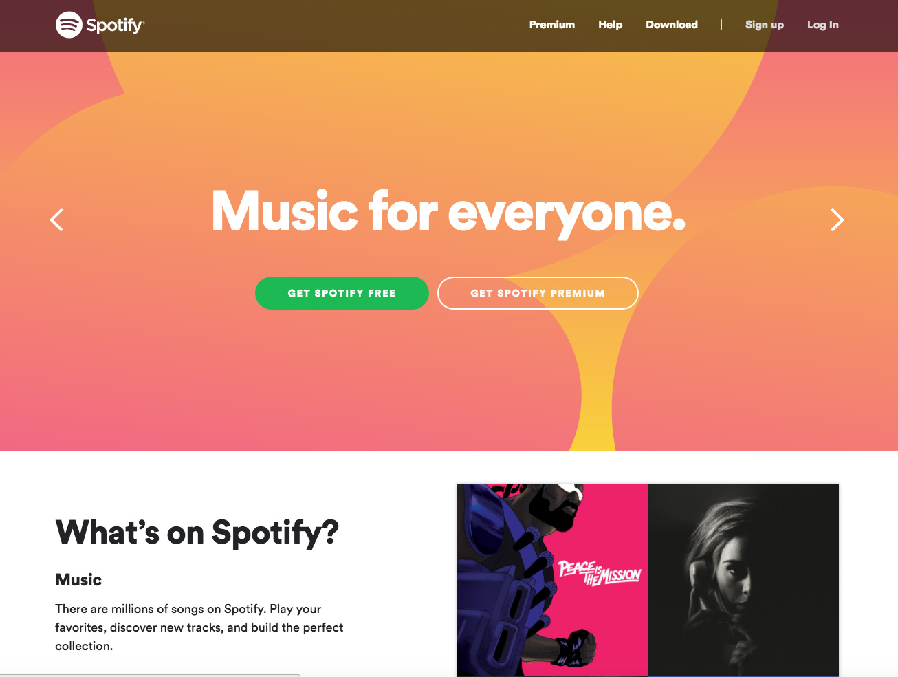 ECommerce Website Examples - Spotify